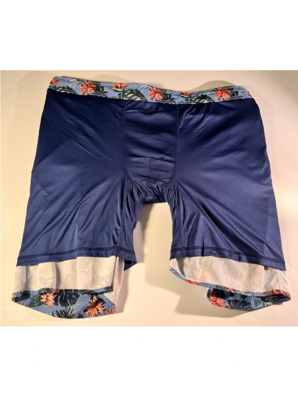 Men's Tropical Floral Swim Trunks - Light Blue